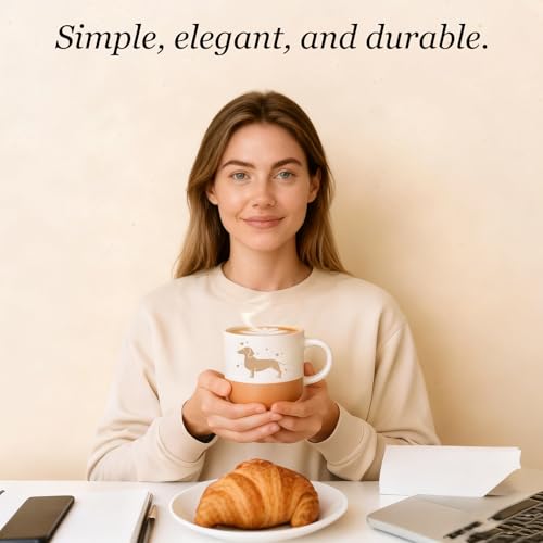 Dackel Tasse 360 Ml Mit Gravur Für Hundebesitzer – Geschenkidee Für Frauen & Männer – Becher Für Kaffee & Tee – Perfekt Als Dackel Geschenke Zum Geburtstag Oder Alltag