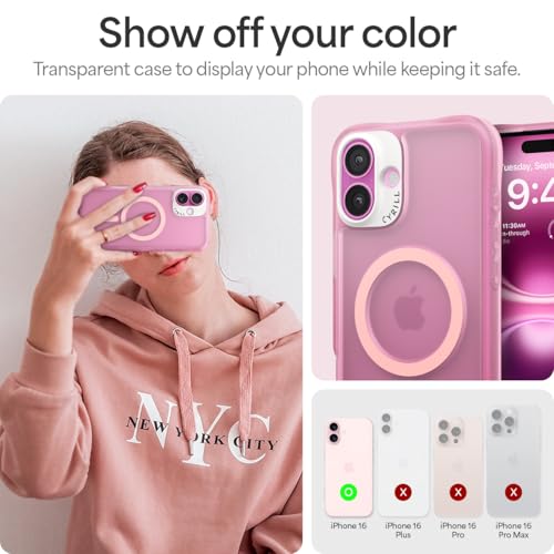 Image of Spigen Cyrill UltraSheer Mag | iPhone 16 Case | iPhone 16 Back Cover | TPU+Poly Carbonate - Pink