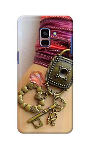 Image of Girl Hand with Keychain Hard Back Case Cover for Samsung Galaxy A8 Plus (2018), A730F, A730F / DS Back Cover -(J5) VNS2228