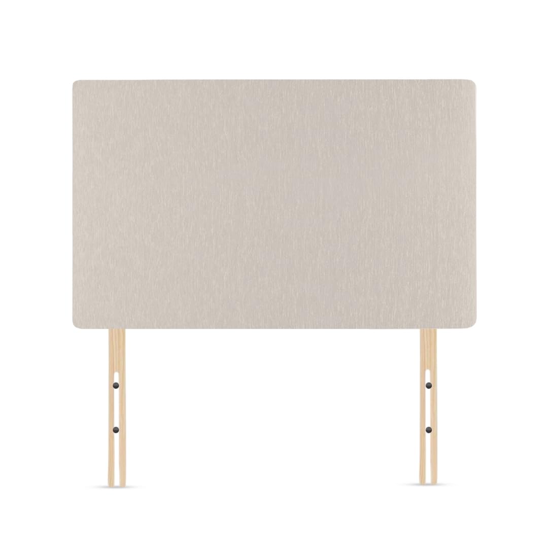 Elixir Furniture Plain Victoria Headboard Divan Bed Bedroom Decor Hotel Furniture Chenille Fabric (Cream, 4ft Small Double)