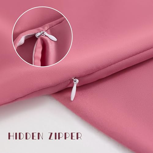 NTBAY Zippered Silk Satin Toddler Pillowcases - 2 Pack Hidden Zipper 13x18 Pillowcases - Luxury and Silky Baby Travel Pillow Covers, Coral Pink — view 3