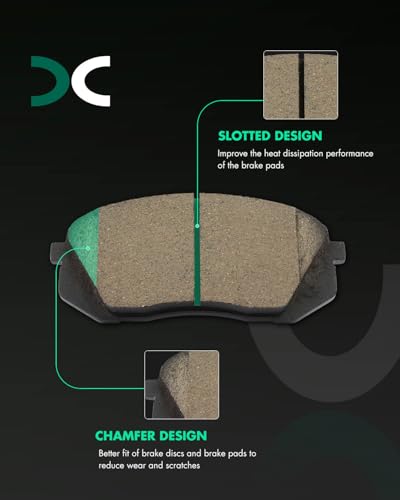 Image of SCITOO D1295-8412 Disc Brake Pads Sets Front Ceramic Brake Pads w /Hardware | For Hyundai For Sonata,For Tucson,For Kia For Cadenza,For Rondo,For Soul EV,For Sportage