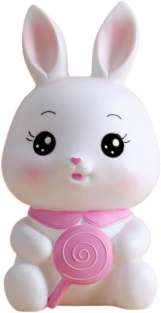 Amazon.co.jp: ロリポップラビット 可愛い貯金箱 ウサギ コインバンク 