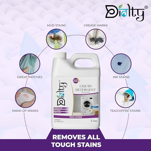 Image of liquid detergent 5 litre top load front load, detergent liquid for washing machine - Eco-friendly, Non-toxic (Lavender)