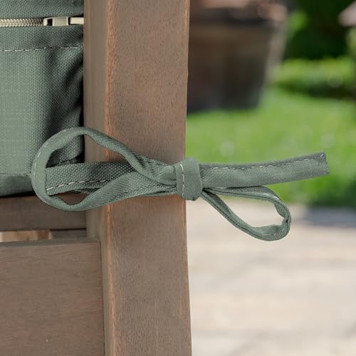 Image of Arden earthFiber Outdoor Deep Seat Cushion Set (2-Pack), 22 in x 24 in, Weather-Proof, Rain-Proof, Fade Resistant Patio Cushion for Chair, Sofa, and Couch Sage Green Texture