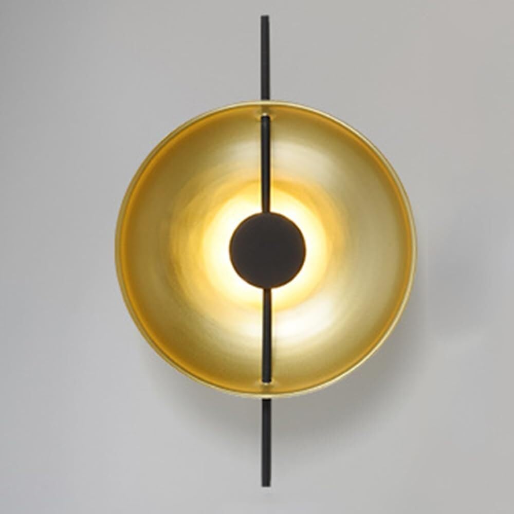 JYBNBBE Hardwired 10W LED Sconce, Round Metal Wall Light with 3 Color Temperatures for Bedroom, Living Room, Aisle, Hallway
