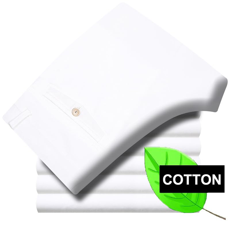 Men's Slim-Fit Casual Chino Pant Spring and Autumn Thick Double Pleated Loose Cotton High Waist2