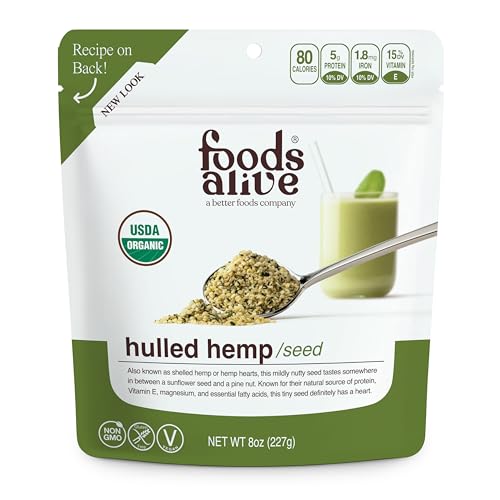 Meals Alive Hulled Hemp Seeds/Natural Hemp Hearts, PlantBased mostly Superfood Protein