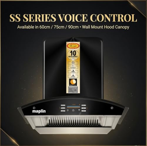 Image of Filterless Kitchen Chimney Model Regalia in 60 cm with DUCTLESS, Auto Clean Filterless, Voice Control (Black)