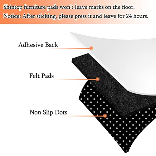 Non Slip Furniture Pads,72pcs 25mm Anti Slip Sticky Pads for Chair Sofa Feet Pads Idea for Tiled,Wooden,Laminate Floor Protectors(Black) - Image 2