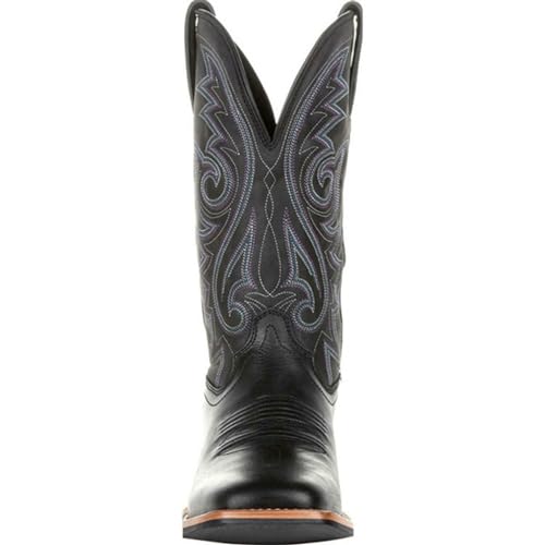 Cowboy Boots for Men Western Country Boots Durable Classic Embroidered Mid-Calf Square Toe Traditional Boots3