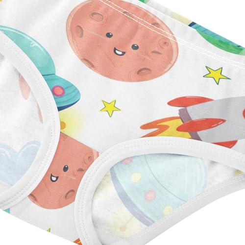 Fun Toddler Underwear Custom 2t Cotton Cute Panties Girl Cute Colorful Cartoon Planets White Underpants Briefs4