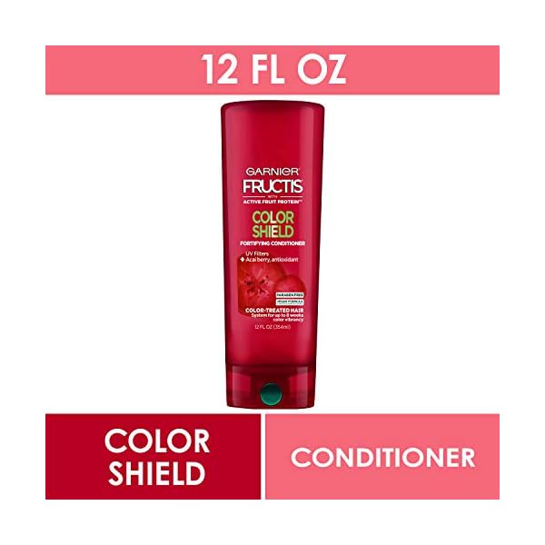 Garnier-Fructis-Color-Shield-Conditioner-Color-Treated-Hair-12-fl-oz Garnier Fructis Color Shield Anti-Fade Conditioner for Color Treated Hair, 12 Fl Oz, 1 Count (Packaging May Vary)
