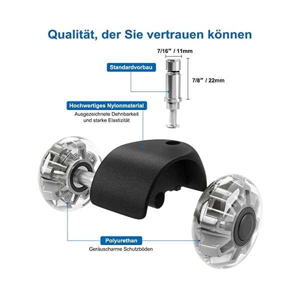 Ersatz-bürostuhl rollen（1000KG）–11x22MM rollen für bürostühle, Leichtgängige und leise hartbodenrollen… – Bild 5