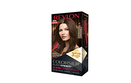 Revlon Colorsilk Buttercream Hair Dye, Medium Ash Brown, 1 Count