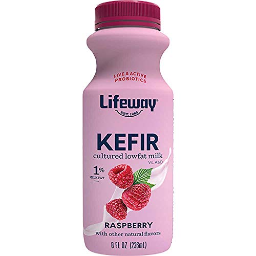 Lifeway Raspberry Low Fat Kefir, 8 Ounce -- 6 per case.