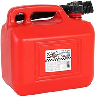 Red Plastic Petrol Jerry Can Container For Storage Fuel Diesel Oil Container Can Canister With Flexible Pouring Spout Strong Robust Can Carry Other Liquids (5 Litre)