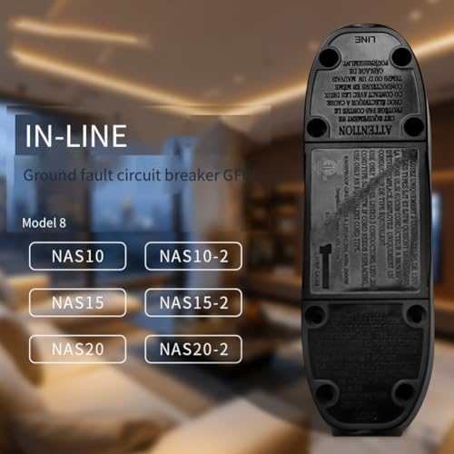 Disttocate Inline GFCI Replacement Plug Assembly 15Amp 3wires, Waterproof Ground Fault Circuit Interrupter Safety Plug