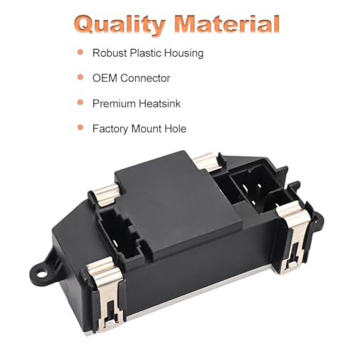 Image of HVAC Heater Blower Motor Resistor Compatible with Audi Q3 Q7 TT Quattro Volkswagen CC Beetle Eos Golf R GTI Passat Tiguan Blower Motor Resistor Replacement for 3C0907521D 3C0907521F 3C0907521G