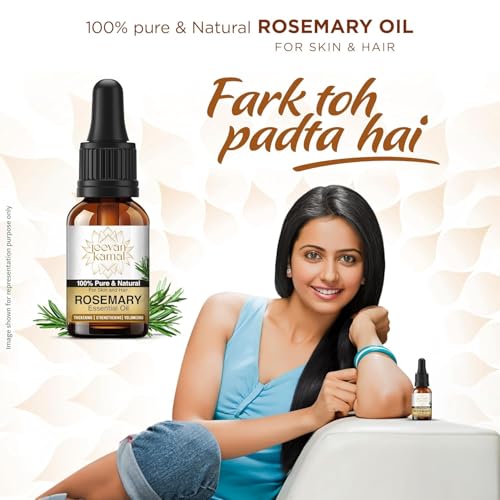 Image of Rosemary Essential Oil for Hair & Scalp Care - 15 ml | Pure & Natural Undiluted | Supports Hair Growth & Hair Fall Control | Suitable for Men & Women (Pack of 2)
