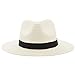 Produktbild Vintage Hat Männer Straw Male Sonnenhut Frauen-Sommer-Strand-Sonnenblende Sombrero (Color : Ivory Straw Panama)