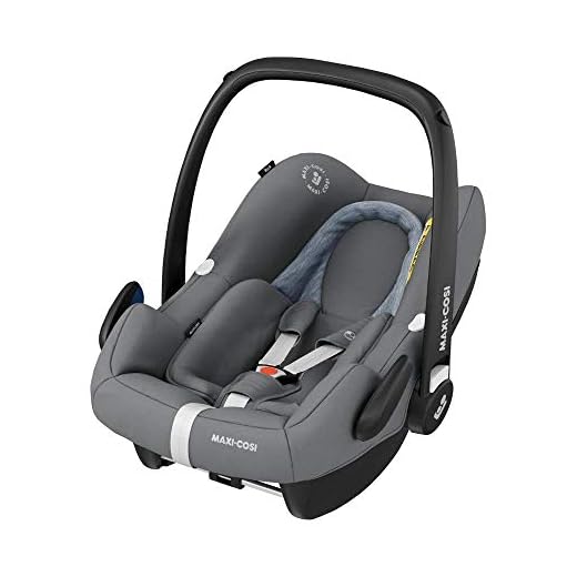 Maxi-Cosi Rock i-Size Silla Auto Grupo 0+, portabebé aprobado para viajar en avion, silla coche bebé recién nacido hasta 12 meses, Essential Grey (gris)