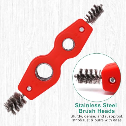 Image of 2PCS 4-in-1 Copper Tubing Brush, 1 /2 in & 3 /4 in Copper Pipe Cleaner