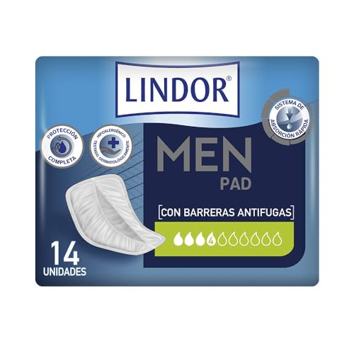 Lindor Men: Protectores para Hombres con Pérdidas de Orina, Extra,