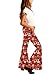 Girls Hippie Flare Legging Halloween Bell Bottom Pant 70s 60s Wide Leg Print Pants 13-14 Years