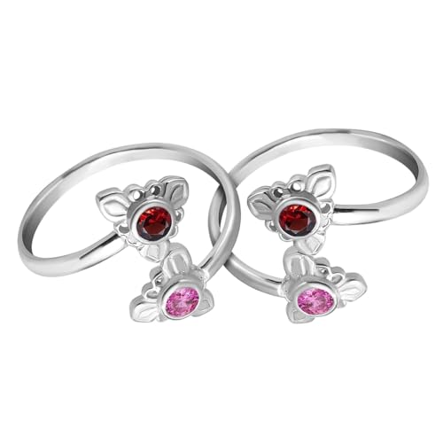 Image of Parnika 925 Top Openable Silver Toe Rings in Pure 92.5 Sterling Silver for Women | Chandi Bichiya Bicchiya | Metti |