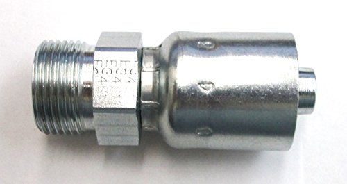 HF 1J043-08-06 - Parker 1J043-8-6 Fitting 3/8'' Hose X 1/2'' Male Seal-Lok - Rigid - (Forseal/O-Ring Face)