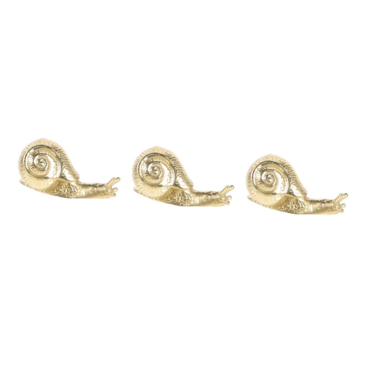 WOONEKY 3 Pezzi Di Pomelli Di Ricambio Per Mobili in Ottone Robusto A Forma Di Chiocciola Maniglie Per Cucina Facili Da Installare.