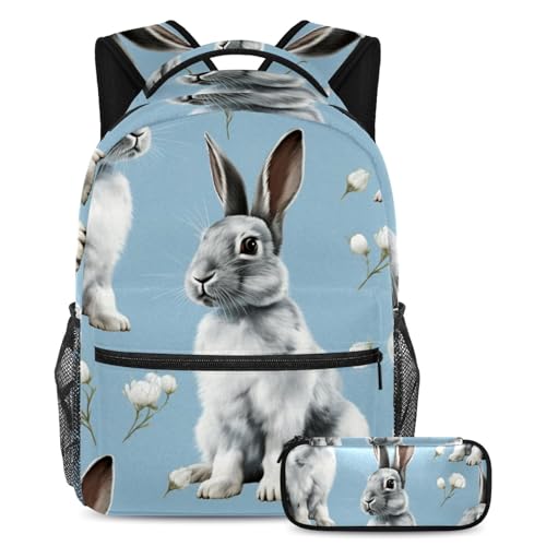 Sac d'école avec trousse pour adolescents résistant au poids des fournitures