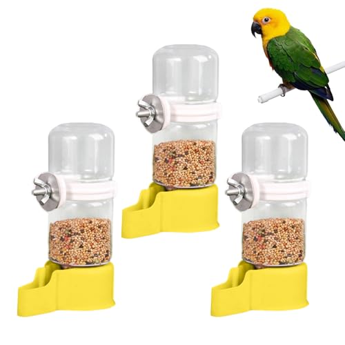 Noaxylic 3 Piezas 2 in 1 Juego de Bebedero y Comedero para Pájaros