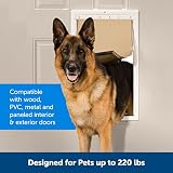 PetSafe Kunststoff-Tür mit weicher, getönter Klappe – kleine, mittelgroße und große Tür für Hunde und Katzen, XL, Extra-Large, weiß