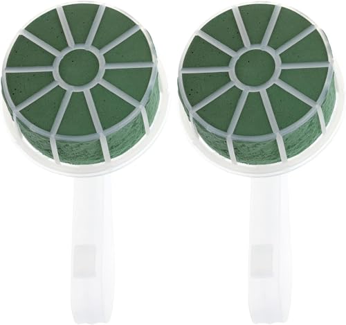 2pcs Foam Bouquet Holders DIY Floral Flower Handle Holder Wedding Floral Holder DIY Bridal Floral Handle Mud for Bride Artificial Flowers Wedding Bouquet Holder Green Decor (18.5x10cm)