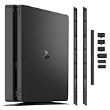 TNP Dust Cover for PS4 Slim Console - Protective Mesh, Jack Stopper Dust Proof Kit, Guard Against Dust & Scratches - Dust Plug Accessories for PS4 Slim Console Matte Black