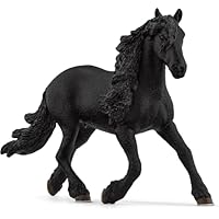 SCHLEICH HORSE CLUB - 6\" Frisian Stallion - Hand-Painted Collectable, Realistic Toy Horse Figurine for Girls and Boys. Durable Educational Figure for Fun Imaginative Play. Kids Toys Ages 5+
