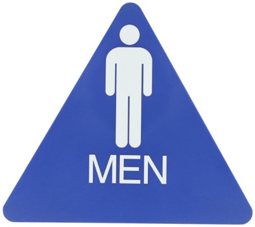 Panneau Men Brady 106179 avec pictogramme et texte en relief conforme aux normes de design ADA