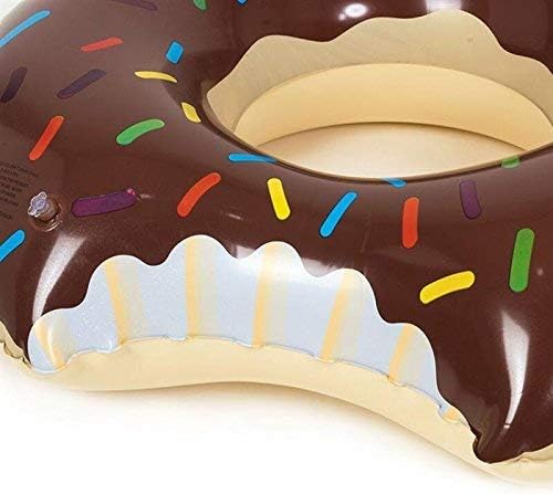 Amacoam Inflatable Donut Ring Pool Inflatable Donut Swimming Ring Pool Float for Adults and Kids 75cm Swim Ring Summer Water Toy Donut Pool Inflatable Floats Pool Toys for Pool Party Beach, Brown