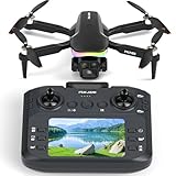 Drone with 1080P Camera Screen Remote Control,RGB LED Light FPV Drone Quadcopter for Adults Beginners,Headless Mode Altitude Hold Optical Flow Positioning,One Key Start/Land Foldable,3 Speed Modes