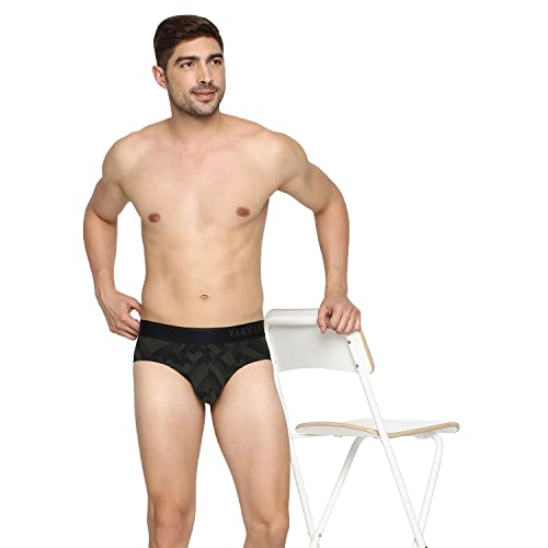 Image of Van Heusen Men Regular Fit 4 Way Stretch Body Defining Fit Allover Print Briefs - Available in Pack of 1 & 2