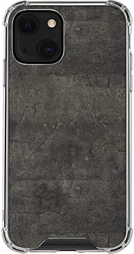 Skinit Clear Phone Case Compatible with iPhone 13 - Dark Iron Grey Concrete Design