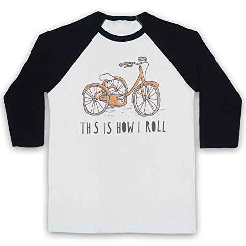 T-shirt de baseball tricycle retro vetement vintage manches 3/4 pour homme