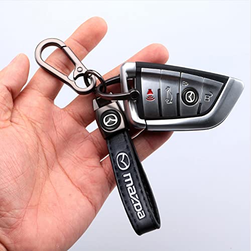Yaluga Leather Keychain For Mazda,Car Keychains Replacement For Mazda Cx7 Cx5 Cx9 Cx-5 Cx3 Mx-5 Protege Valet Rotary Rx8 Series Keychain Keyring For Men And Women Car Accessories #TOP5