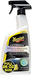 Meguiar's Ultimate Waterless Wash & Wax - Scratch-Free Waterless Car Wash That Makes Car Detailing Quick and Easy - 26 Oz