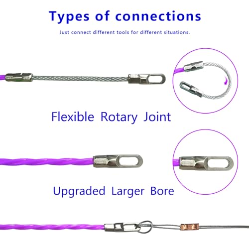 Image of 10M 33Ft Fish Tape Cable Puller Cable Rods Kit PET Electrical Cable Puller 4mm Through Wall Wire Guide Device Threader Fish Cable Fastener