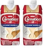 Leche evaporada Nestlé Carnation Clavel original, Brick, 360 g, Pequeño (Paquete de 2)