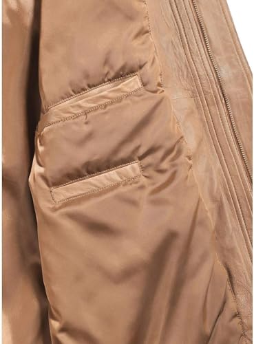 Men's Genuine Leather Classic Real Lambskin Leather Jacket Mens Vintage Black Leather coat with Zip Out Liner4