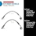 TRQ Front Performance Brake Hose Set Compatible with 2006-2010 Dodge Ram 1500 2011-2018 Ram 1500 2019 1500 Classic